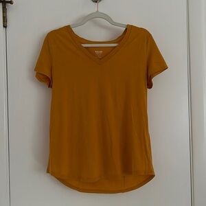 Mossimo mustard yellow v neck top